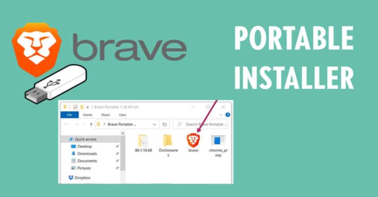 Download Brave browser 1.57 portable for Windows (64/32-bit)